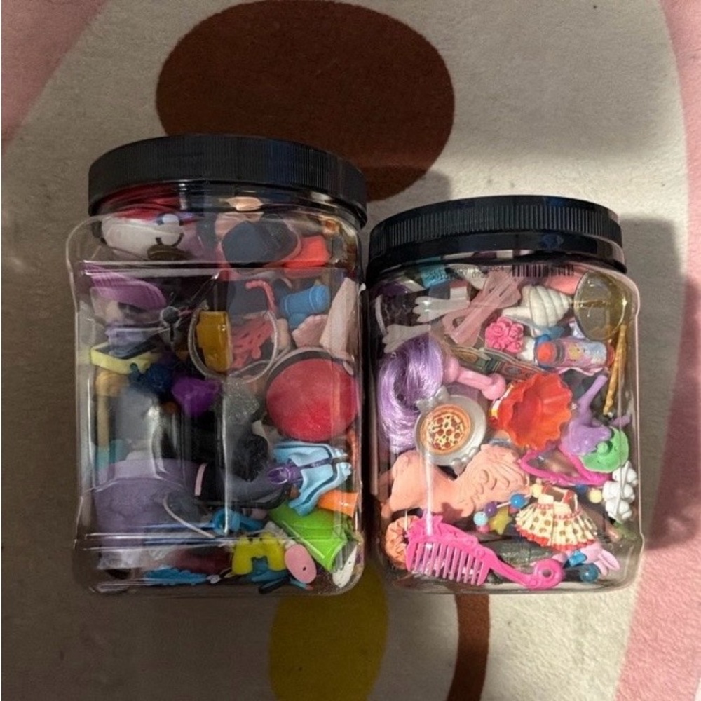 Random toys in two jars